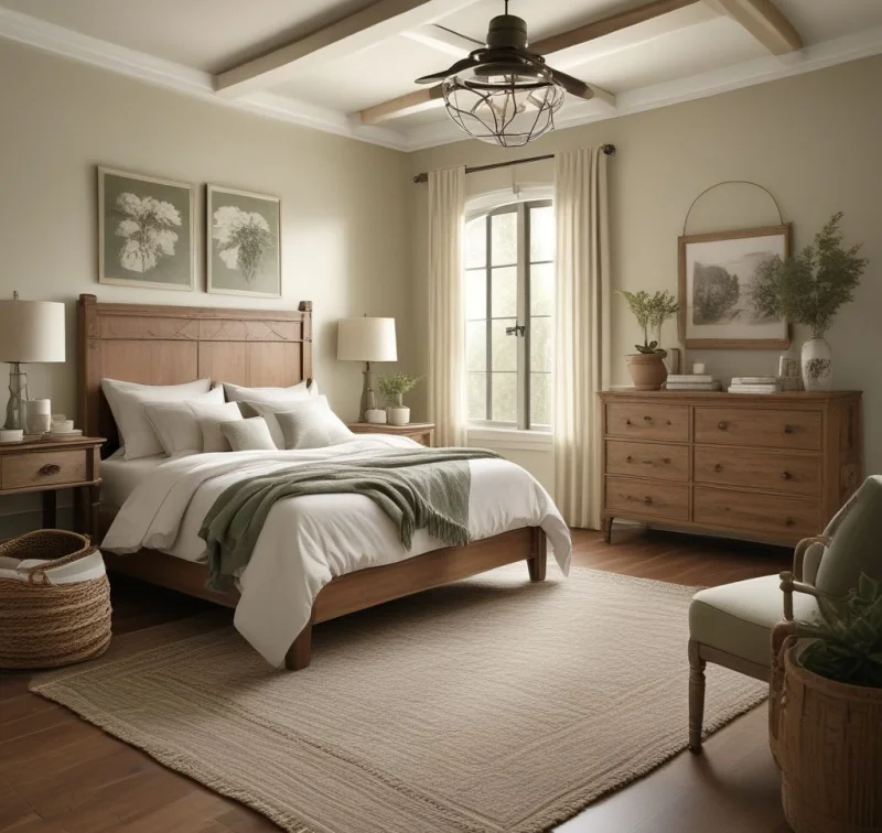 Embrace Peaceful Vibes with Light Colors and Farmhouse Style

