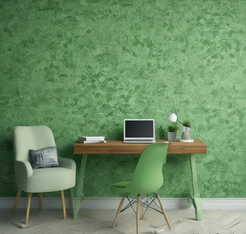 Energize Workspaces with Light Green Freshness
