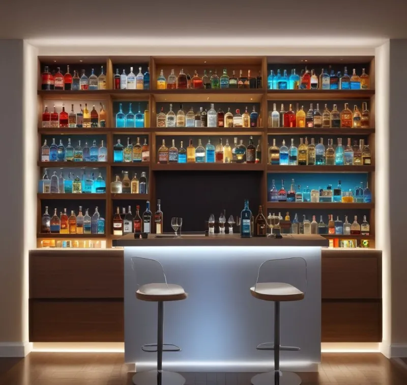 Enhance Your Bar with Dynamic LED Accent Lighting
