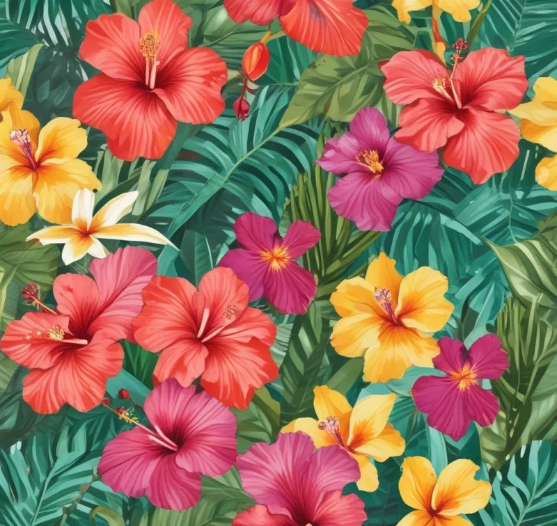Exotic Island Blooms
