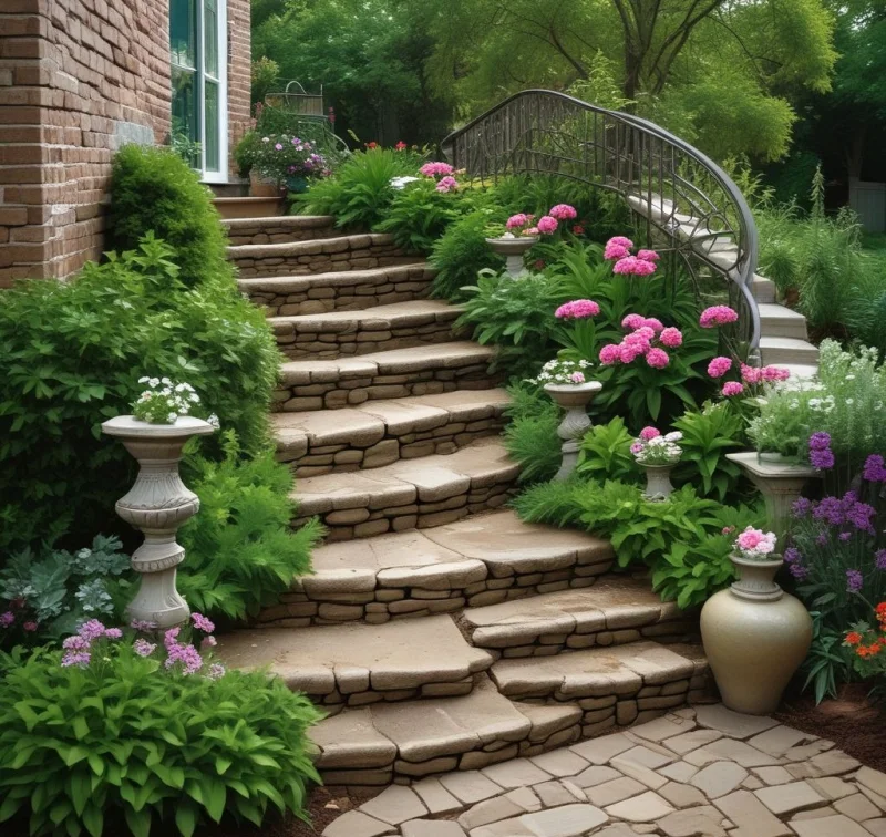 Garden Pathway Staircase Design
