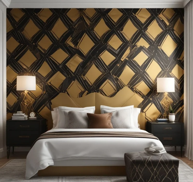 Glamorous Geometric Styles for a Luxurious Bedroom
