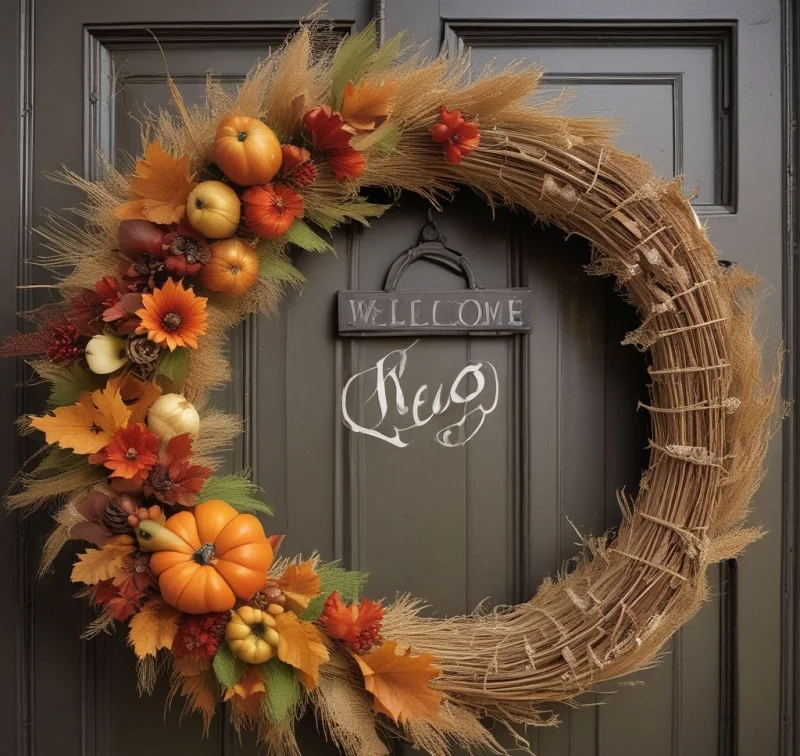 Handcrafted Welcome Wreath for Your Entrance
