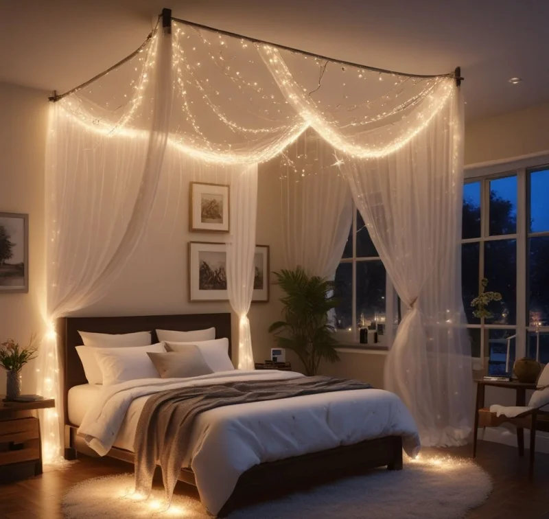 Illuminate Romance with Twinkling Canopy Lights
