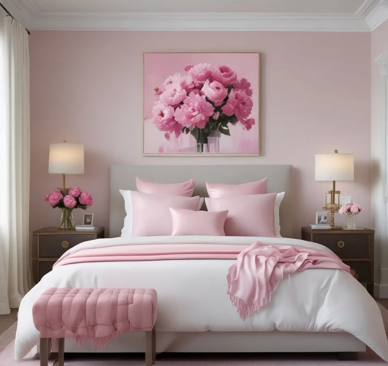 Incorporate Peaceful Pink Accents Thoughtfully
