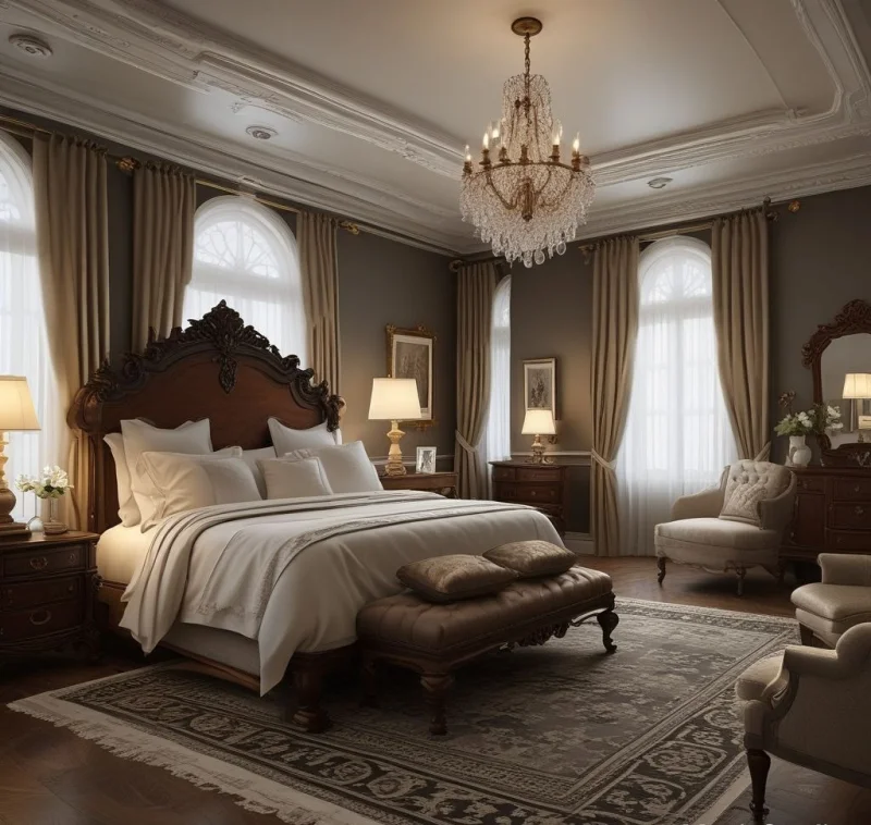 Incorporating Grand Victorian Elements for Timeless Bedroom Elegance
