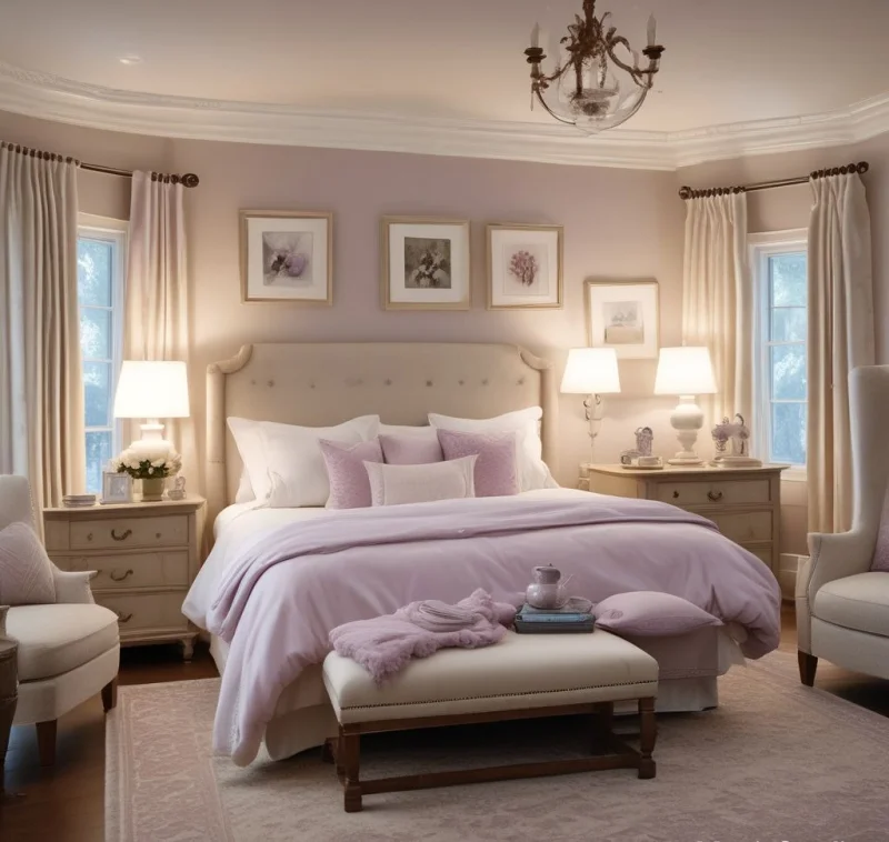 Lavender and Cream Cozy Retreat
