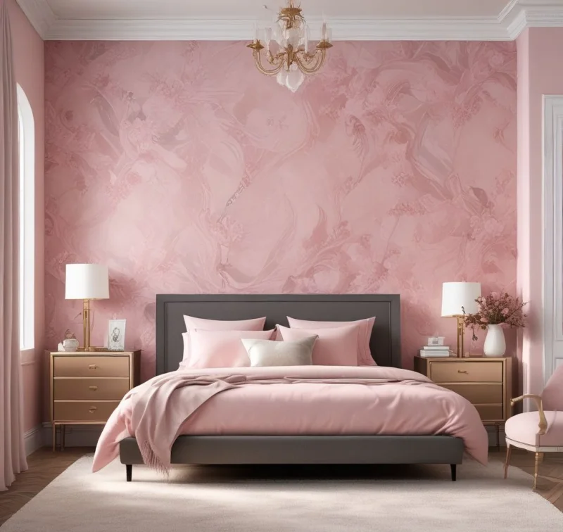 Luxurious Blush Pink with Metallic Accents