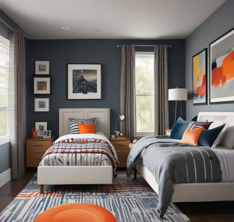 Modern Boys Bedroom With Clean Lines
