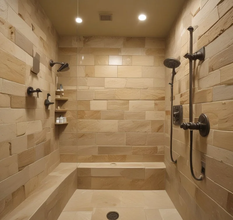 Natural Stone Shower Escape
