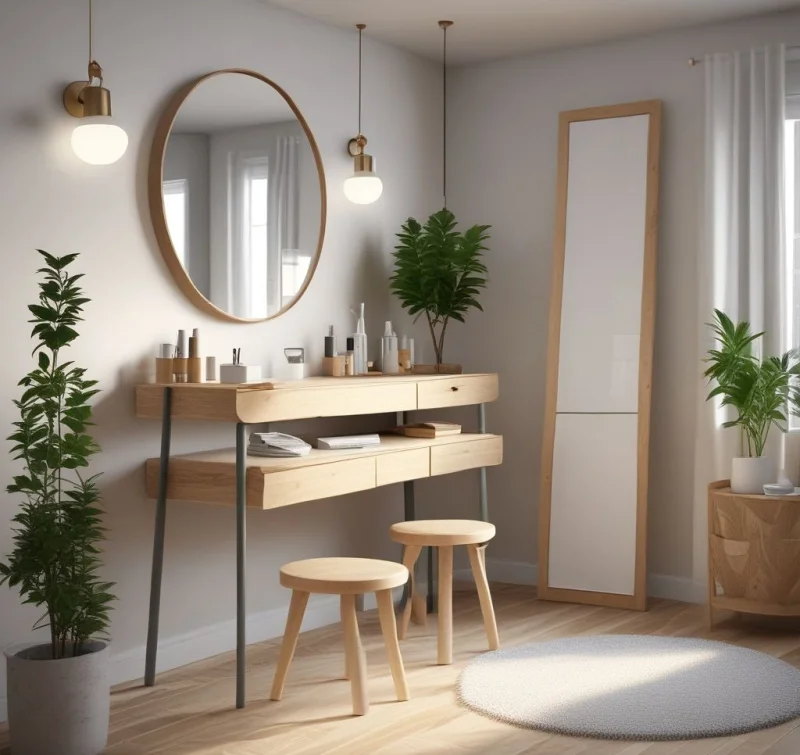 Nordic-Inspired Simple Vanity Corner
