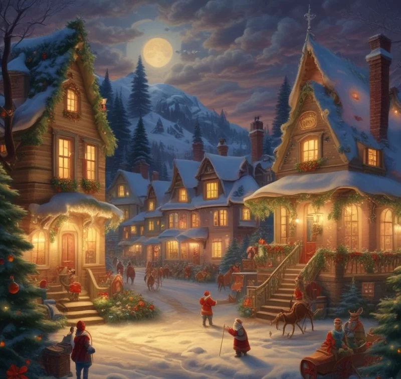 Nostalgic Holiday Art and Illustrations
