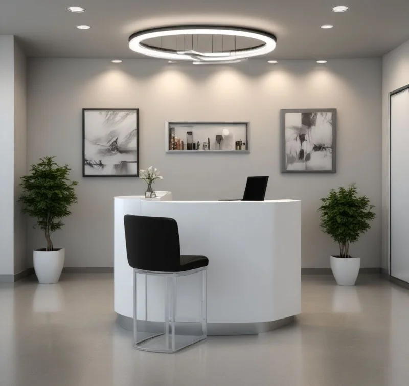 Perfect Your Welcome Area with Minimalist Reception Design