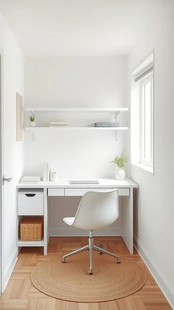 Pure White Minimal Office
