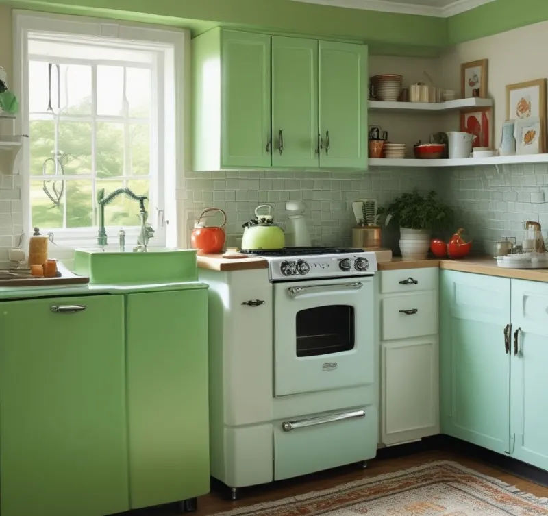Retro Green Appliances Create Instant Personality
