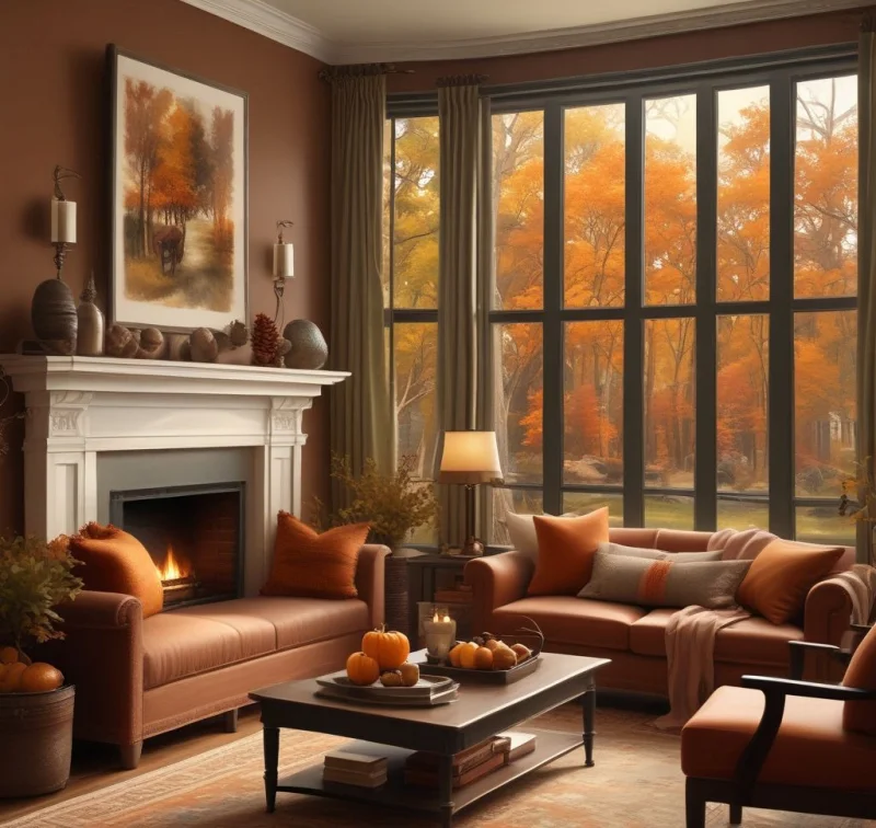 Rich Earth Tones for Living Room Warmth
