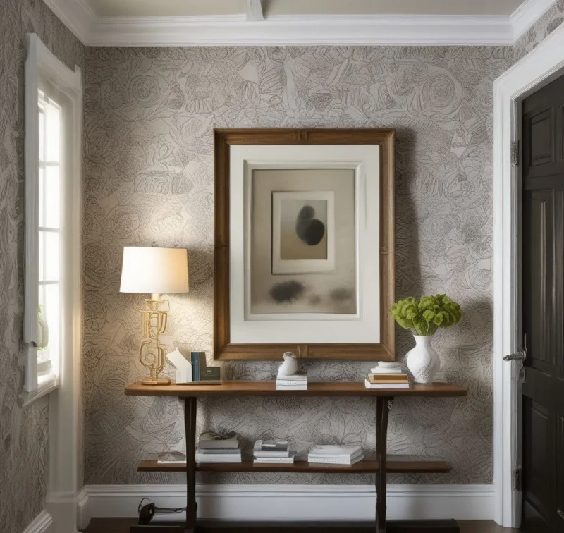 Rich Surface Details for a Sophisticated Entryway
