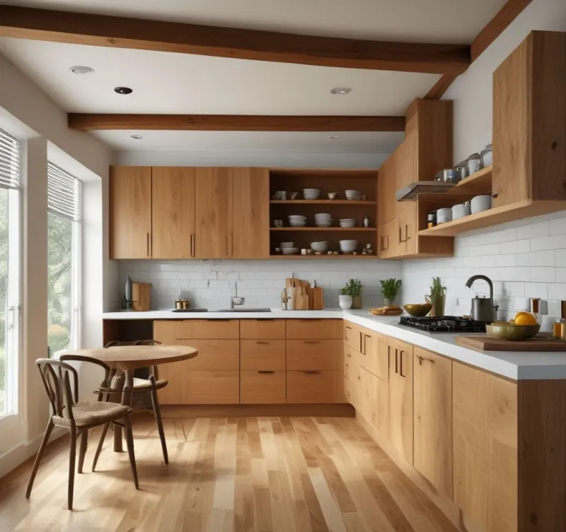 Rich Wood Tones Create Natural Warmth
