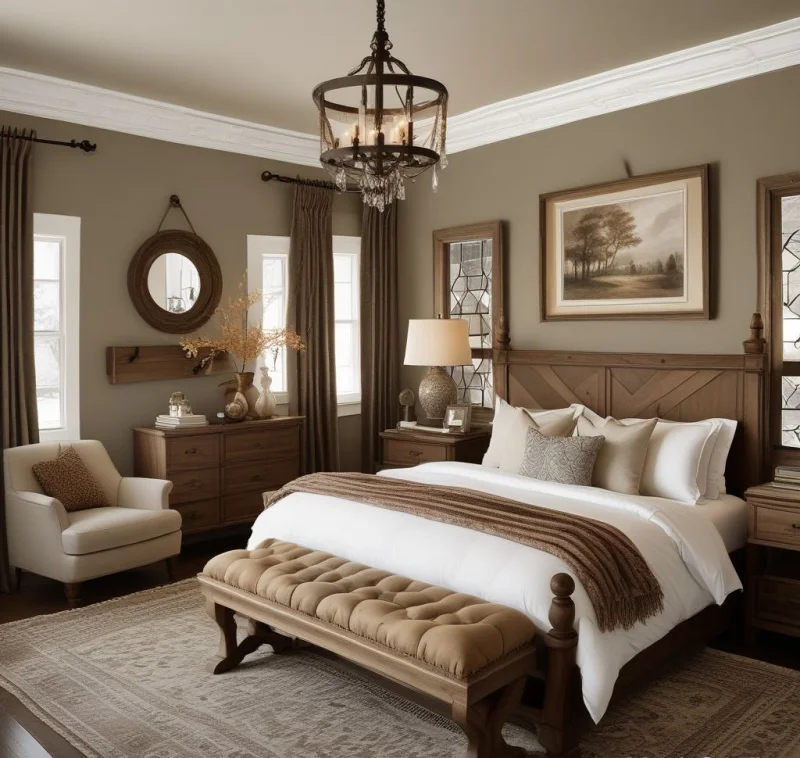 Rustic Elegance for Cozy Bedroom Charm

