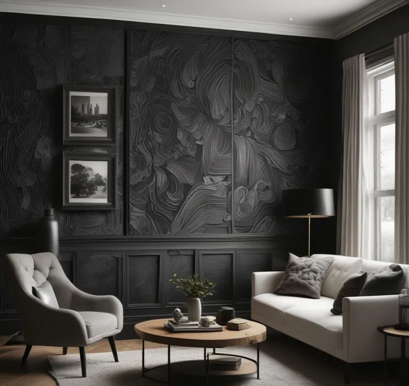 Rustic Textured Panels for Your Cozy Family Room
