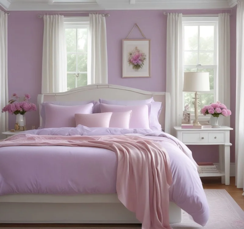 Serene Lilac and Pink Harmony

