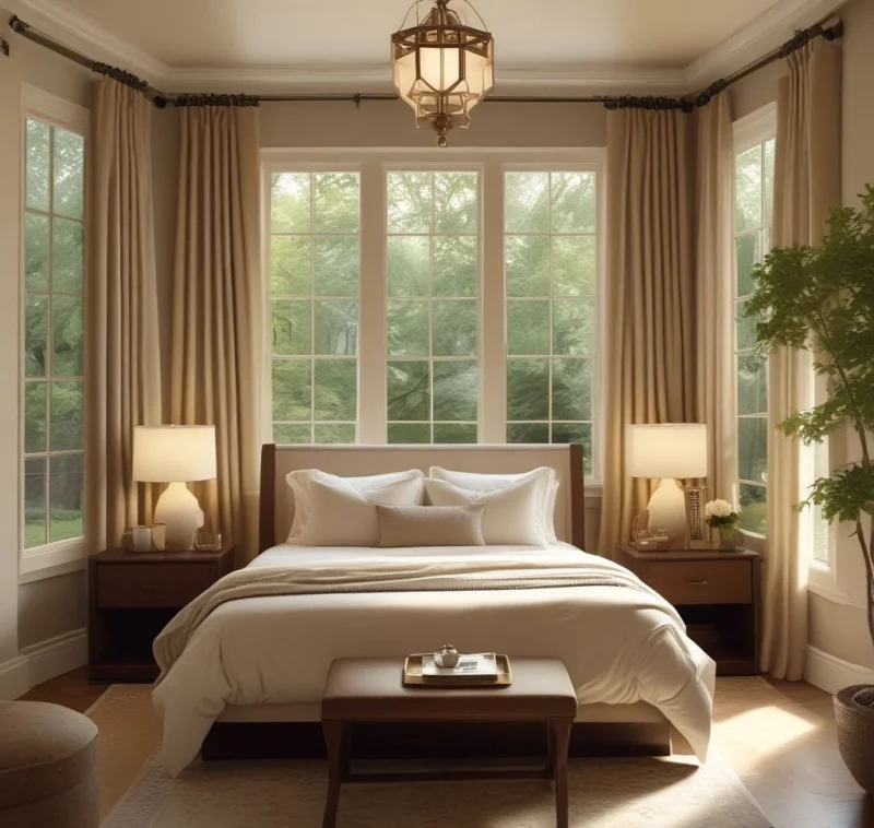 Serene Sanctuary with Gentle Brown Tones

