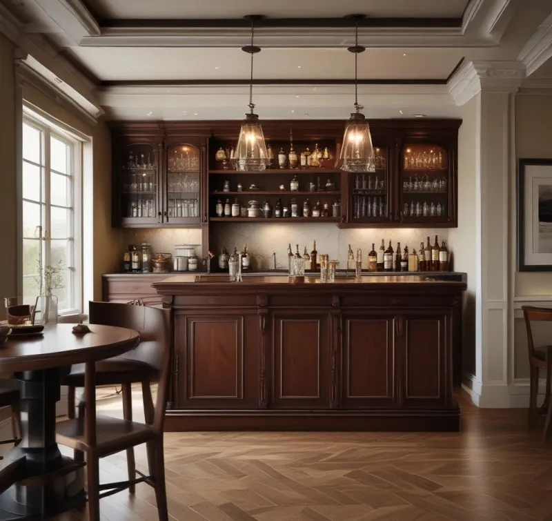 Showcase Rich Wood Cabinetry for Classic Appeal
