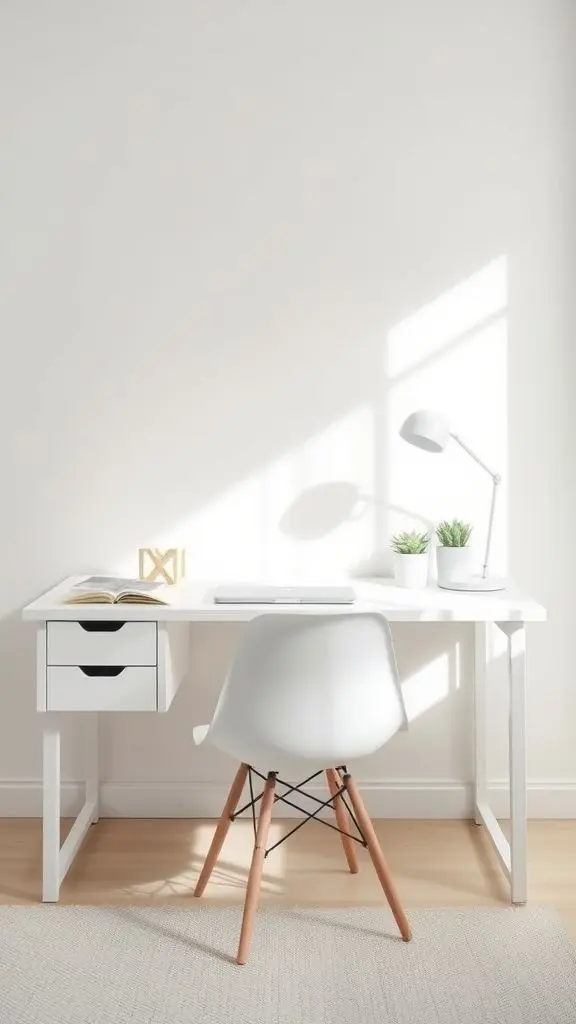 Simple Clean-Lined Workspace

