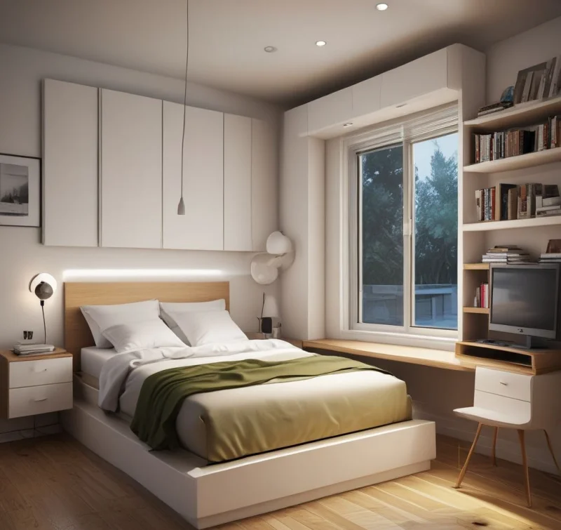 Smart Modern Design for Tiny Bedroom Spaces

