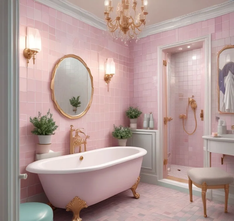 Soft Pastel Funk for Dreamy Bathroom Escape
