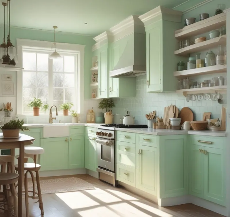 Soft Pastels Create an Airy Atmosphere
