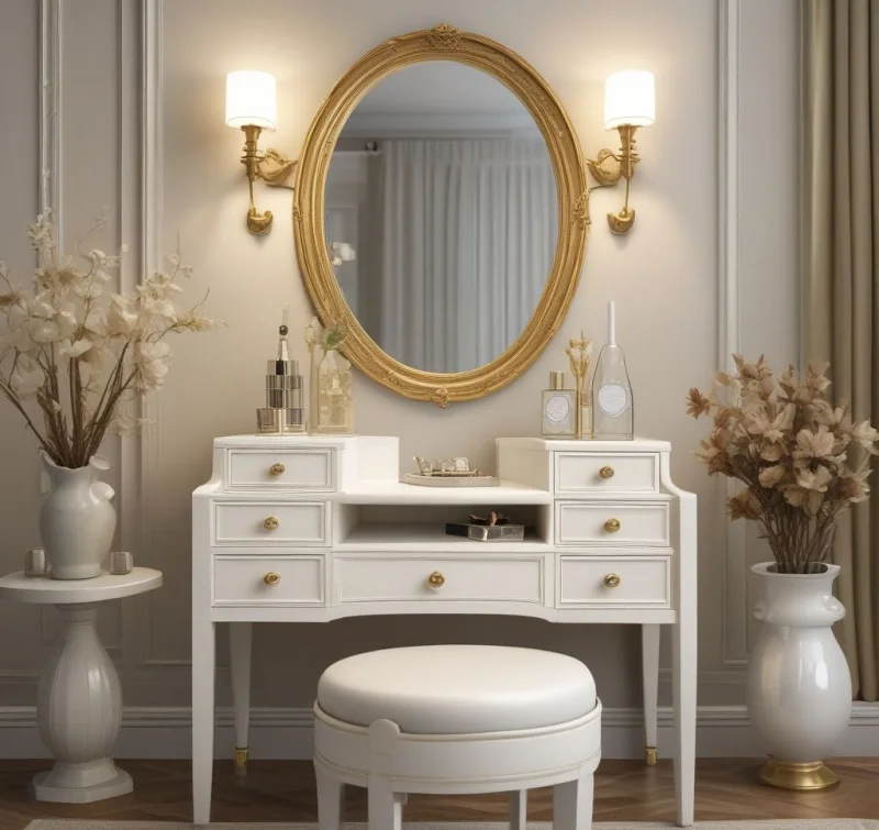 Sophisticated Beauty Corner Setup

