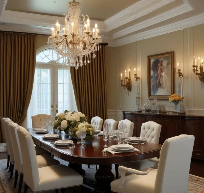 Sophisticated Elegant Dining Room Appeal
