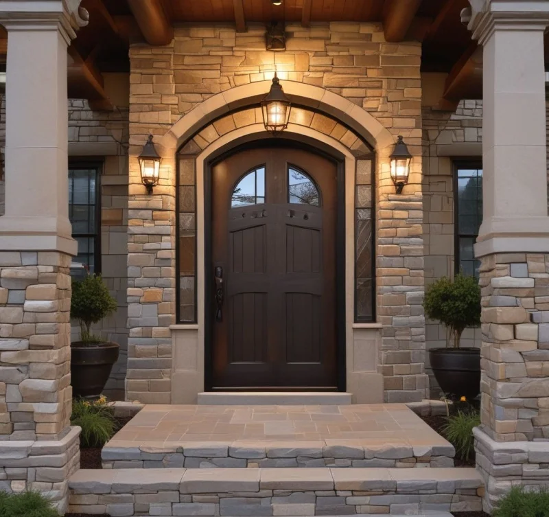 Sophisticated Stone and Slate Features for Premium Entrances