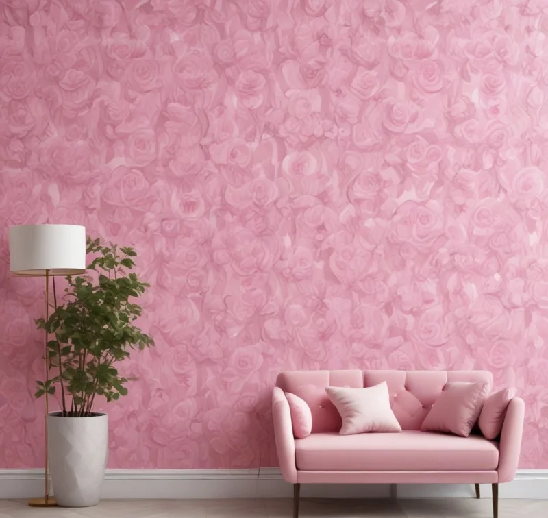 Subtle Textured Rose Wallpaper for Contemporary Homes