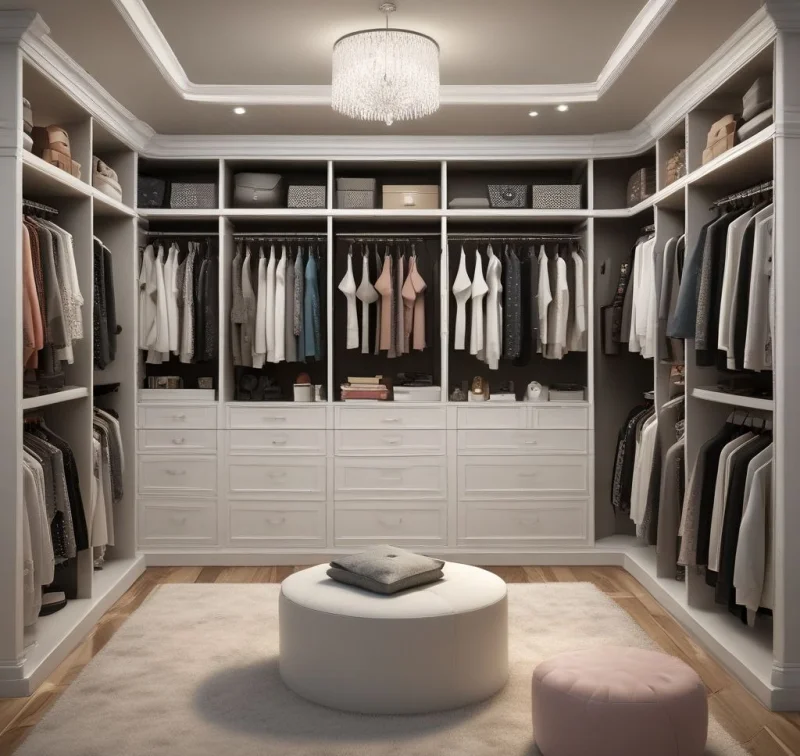 Ultimate Walk-In Wardrobe with Central Island
