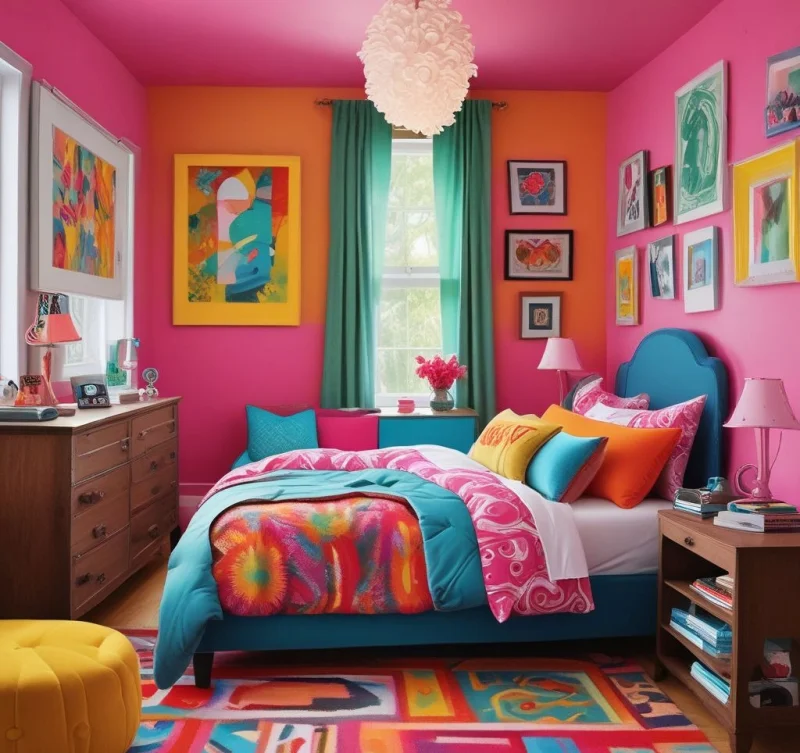 Vibrant Colorful Teen Paradise
