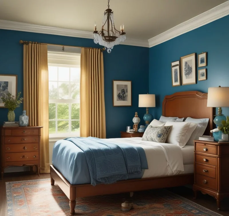Vintage-Style Blue with Retro Charm
