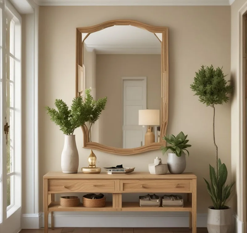 Welcoming Beige Entryway with Simple Touches
