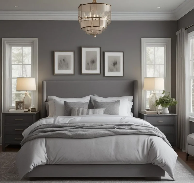 Welcoming Grey Guest Bedroom
