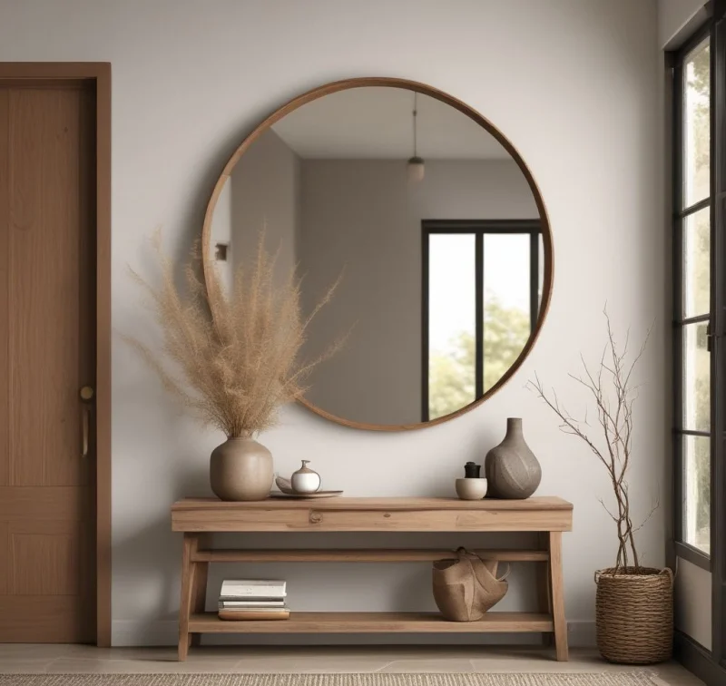 Welcoming Minimal Entryway with Natural Touches