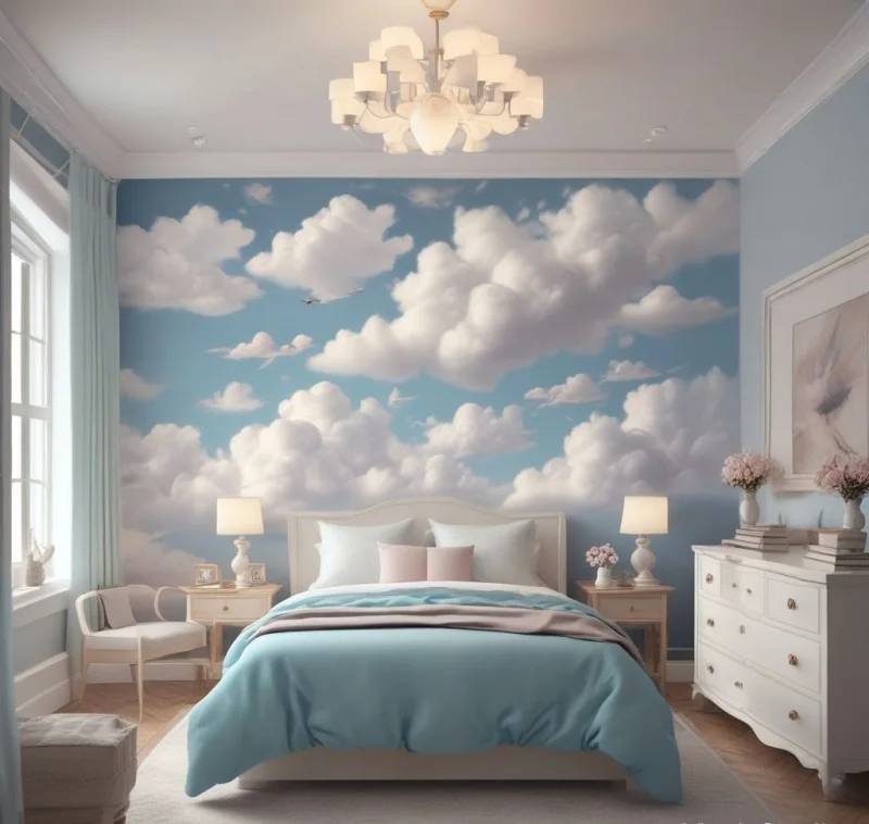 Whimsical Cloud-Themed Pastel Design
