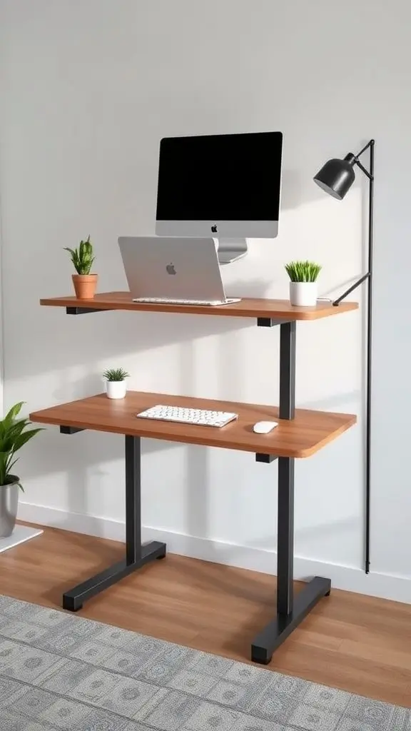 Adjustable Standing Desk Setup
