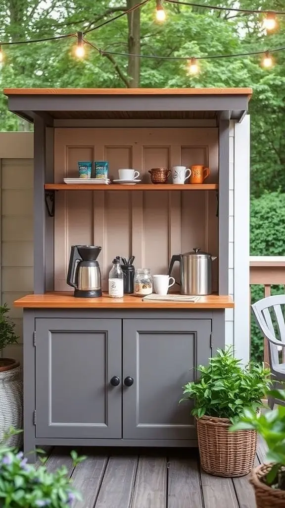 Al Fresco Coffee Station For Outdoor Sipping
