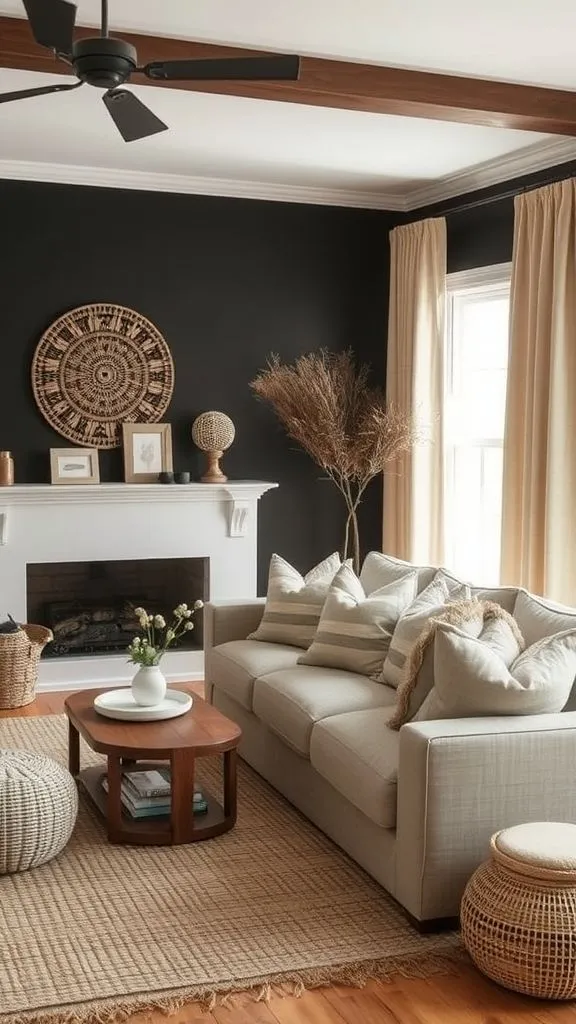 Black Haven With Sandy Neutral Accents
