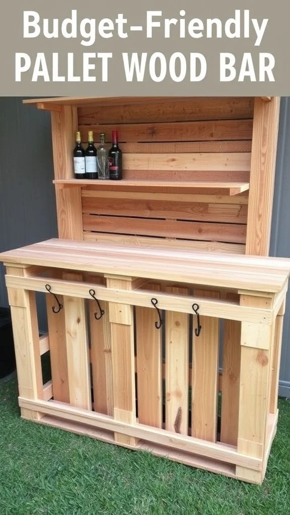 Budget-Friendly Pallet Wood Bar
