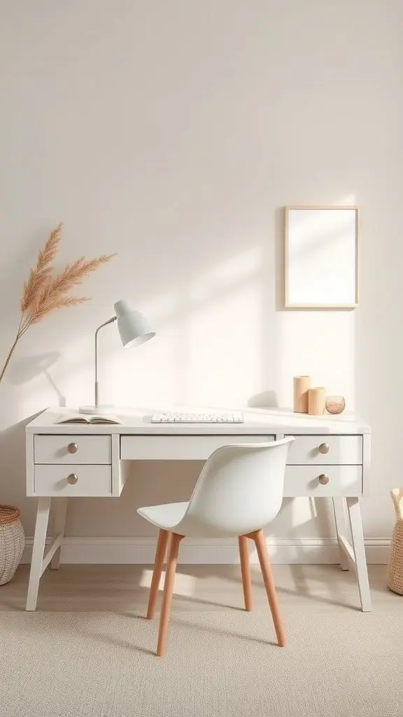 Calm Neutral Tone Desk
