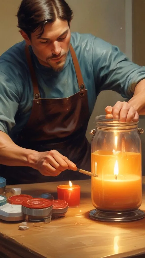 Carefully Pour Wax into Your Container
