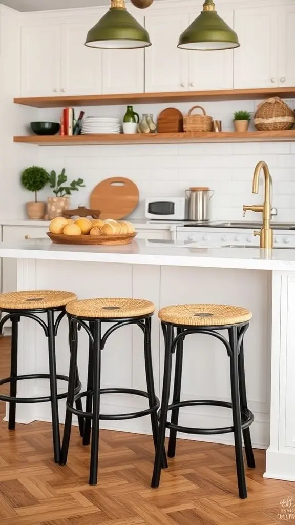 Charming Bistro Style Stools For European Flair
