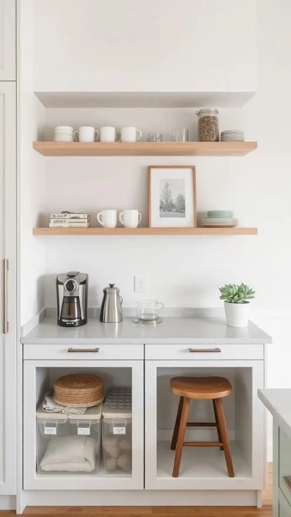 Clean-Lined Coffee Station
